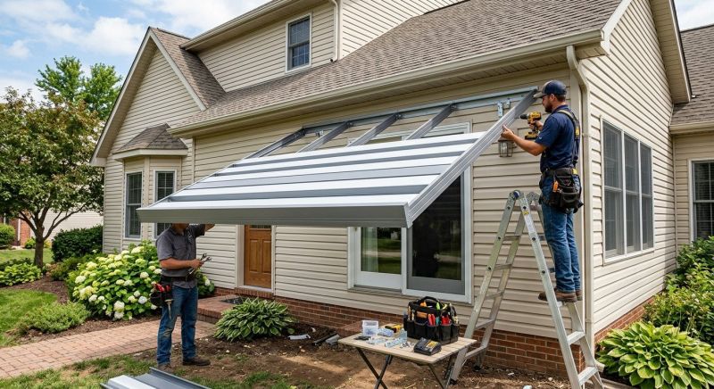 Aluminum Awning Installation in Santa Rosa, CA