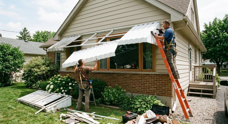 Aluminum Awning Installation in Marin County, CA