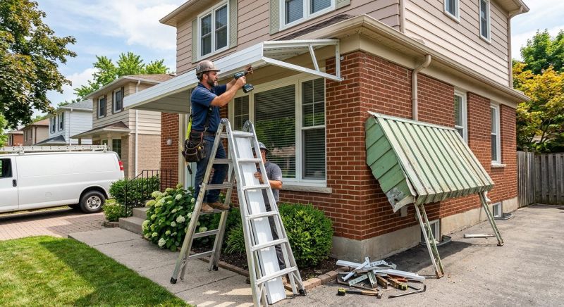 Aluminum Awning Installation in Fayetteville, NC