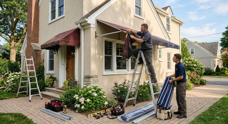 Canvas Awning Installation in Marin County, CA