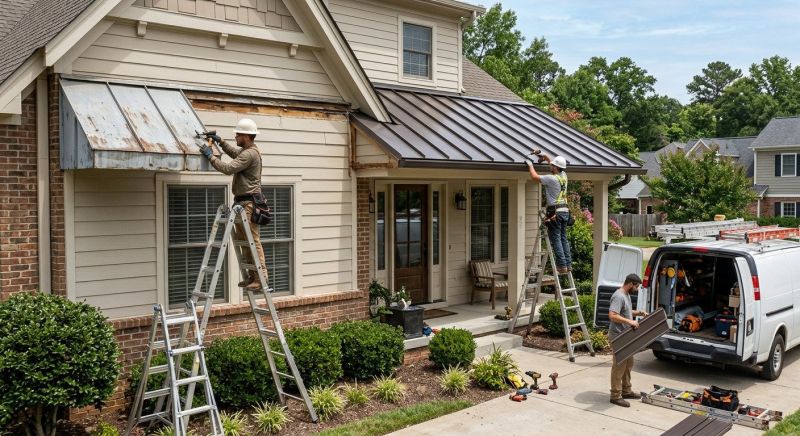 Metal Awning Installation in Fayetteville, NC